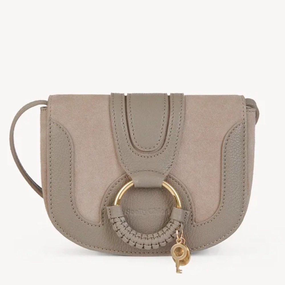 See by Chloé Hana mini textured-leather and suede bag